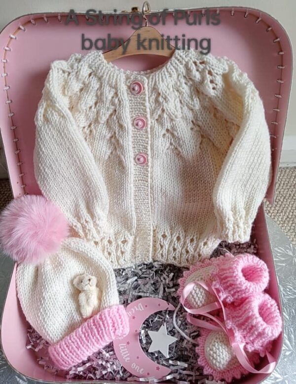 Baby girl knitted homecoming keepsake