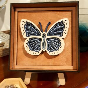 Butterfly Wall Art _ Inside Wooden Box Frame
