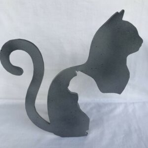 Odinson Steel Art Cat 2 - with Kitten Cut Out - with Legs - Front