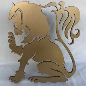 Odinson Steel Art Heraldic Lion - Front