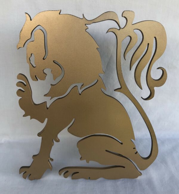 Odinson Steel Art Heraldic Lion - Front