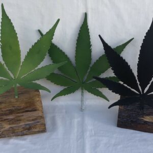 Odinson Steel Art Weed Leaf Trio