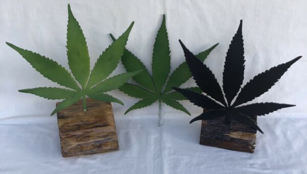 Odinson Steel Art Weed Leaf Trio